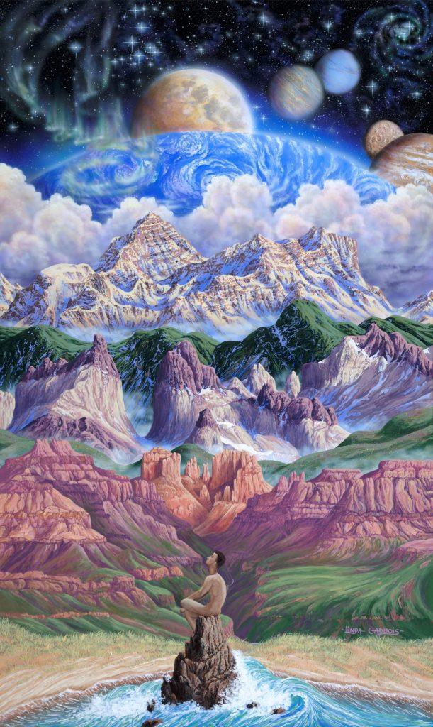 "Contemplation" - original painting - Visionary Art of Linda Gadbois