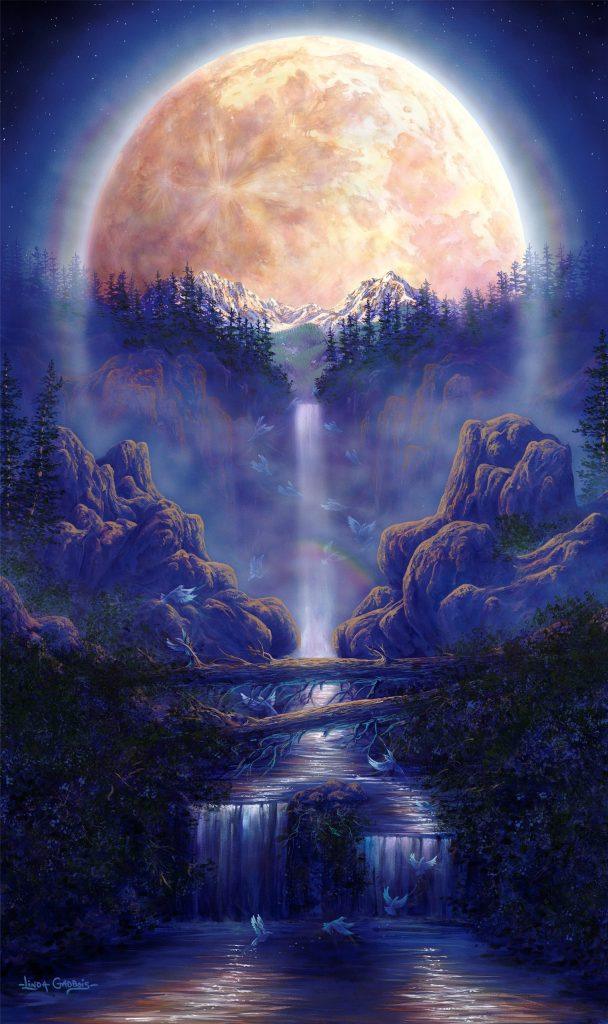 "Mystic Moon" - Original Painting - Visionary Art of Linda Gadbois