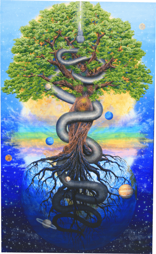 "Axis Mundi" - Original Painting - Visionary Art of Linda Gadbois