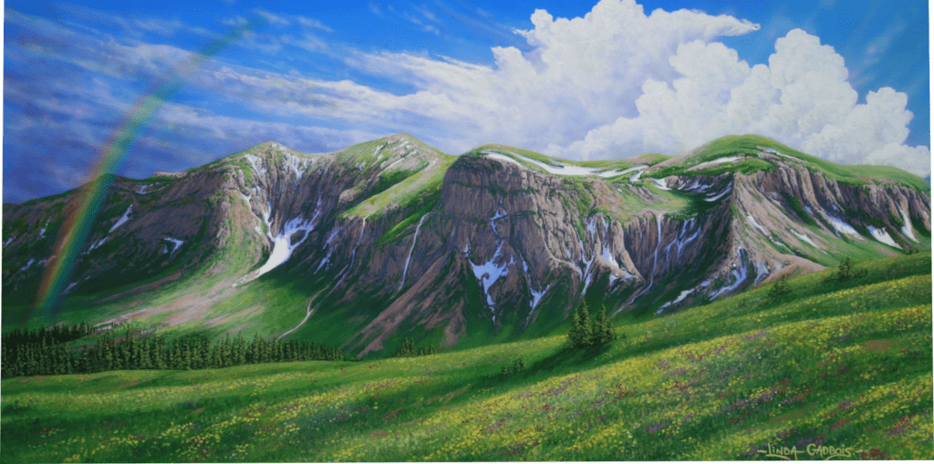 Original Painting - "Deadman's Pass" - Landscape art by Linda Gadbois