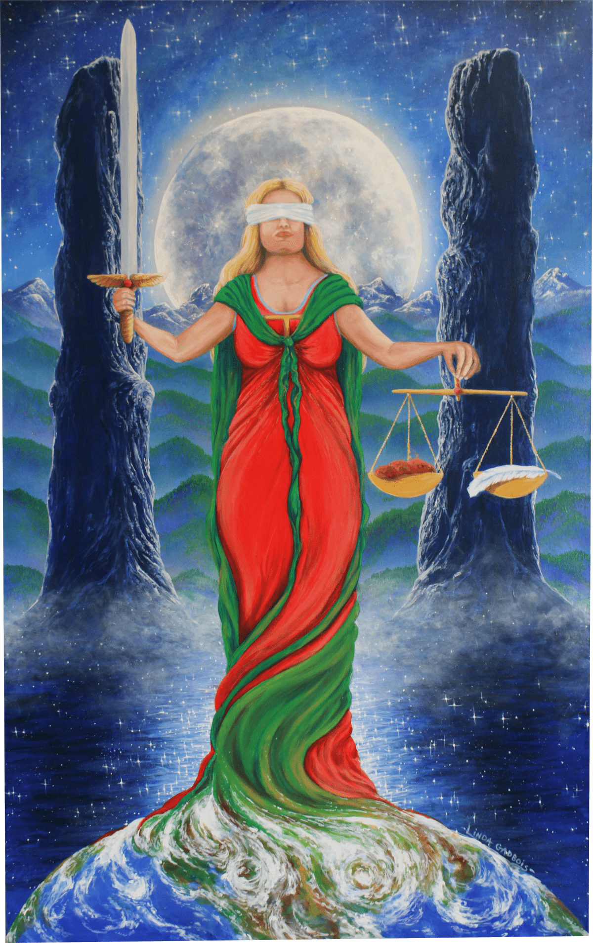 "Justice" - Original Painting - Visionary Art of Linda Gadbois
